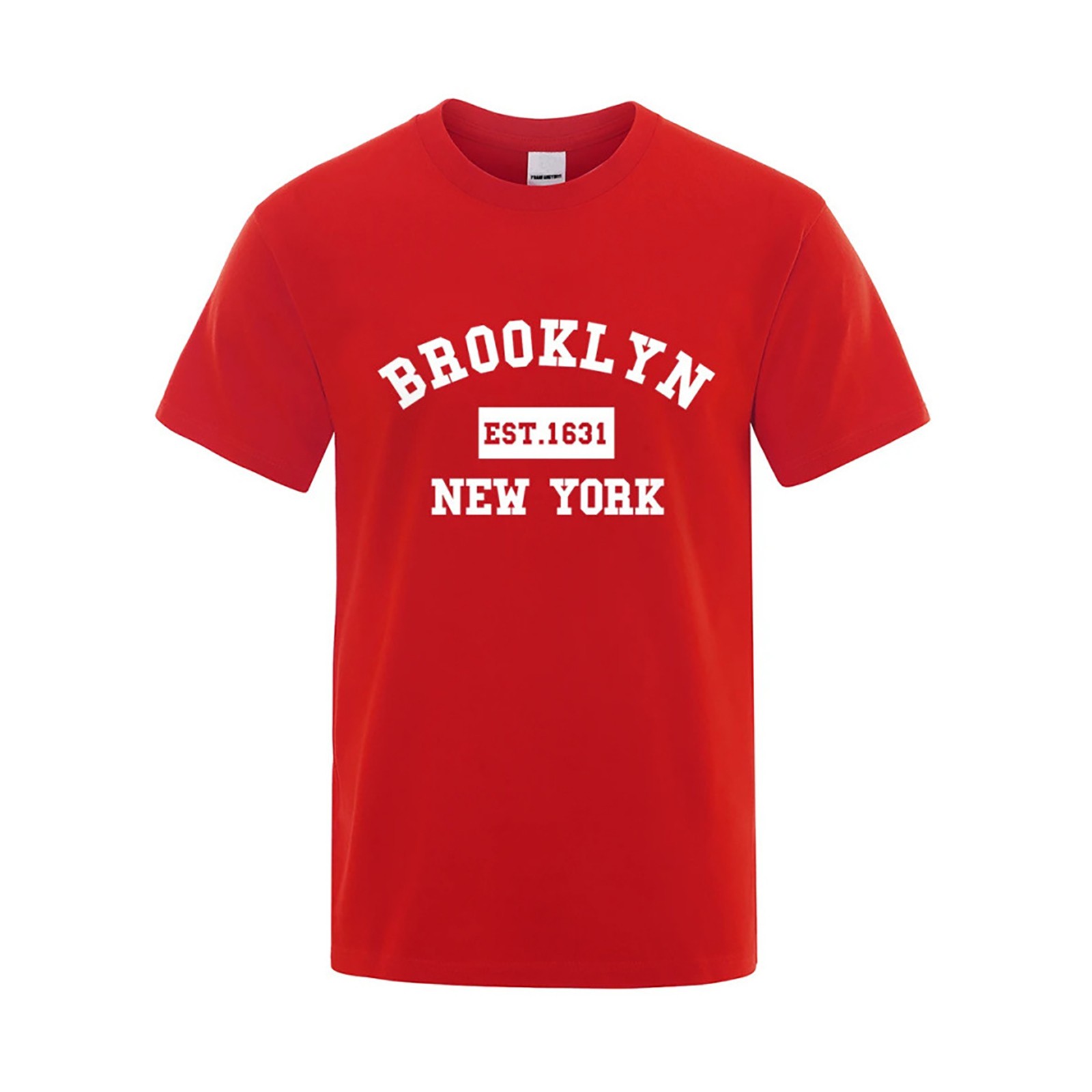 thumbnail image 4 of 2025 Camiseta de hombre con estampado de letras de Nueva York - Corte holgado, tejido transpirable, informal de verano - XS-XXXL, 4 of 4